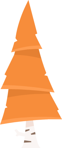 Orange pine tree
